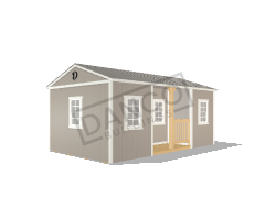 Center Side Porch Cabin 12x20