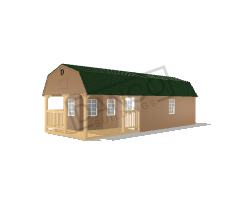 Wraparound Porch Lofted Barn Cabin 12x32